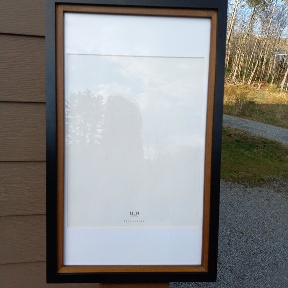 Pottery Barn 11x14" Wood Document Frame Black Brown - Picture 1 of 16